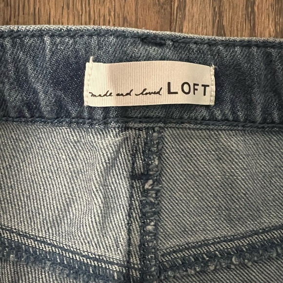 LOFT Blue Denim wide leg Jeans - Picture 2 of 3